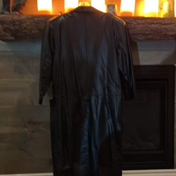 Vintage full length leather trenchcoat - Picture 4 of 4